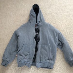 Gray men’s zipper hoodie XXL